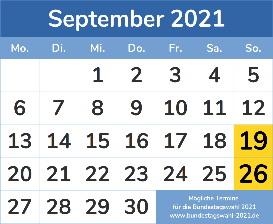 Wann ist die nächste Bundestagswahl?