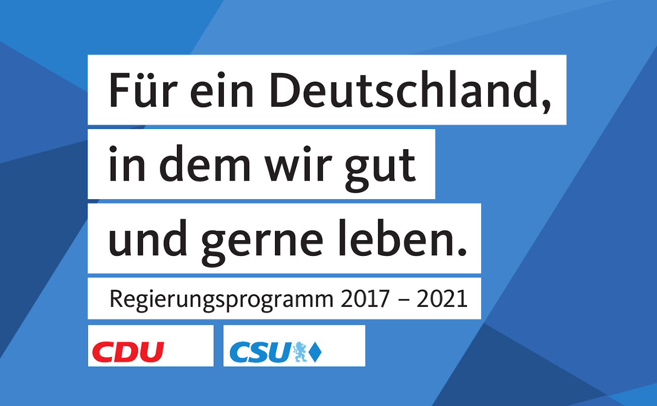 Wahlprogramm der Union für die Bundestagswahl (CDU-CSU)