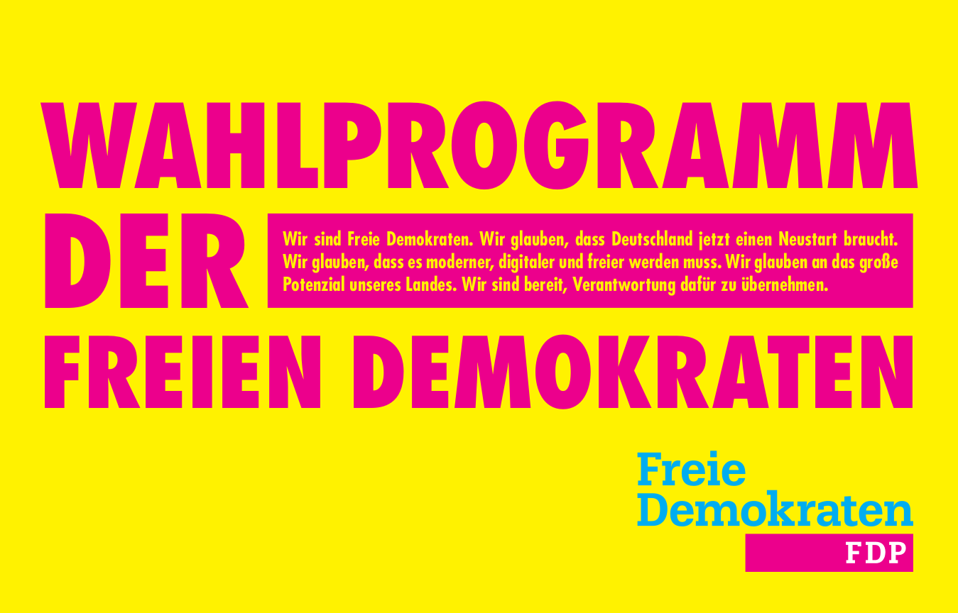 Wahlprogramm der FDP für die Bundestagswahl