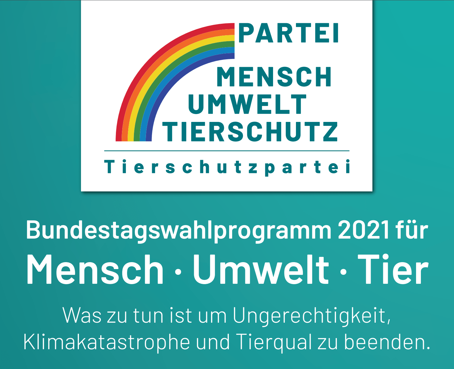 Bundestagswahlprogramm der Tierschutzpartei