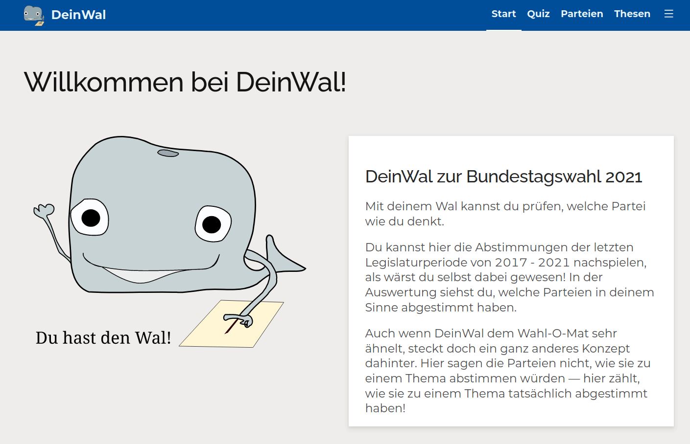 DeinWahl (BundestagsWal 2021) - Entscheidungshilfe für die Bundestagswahl