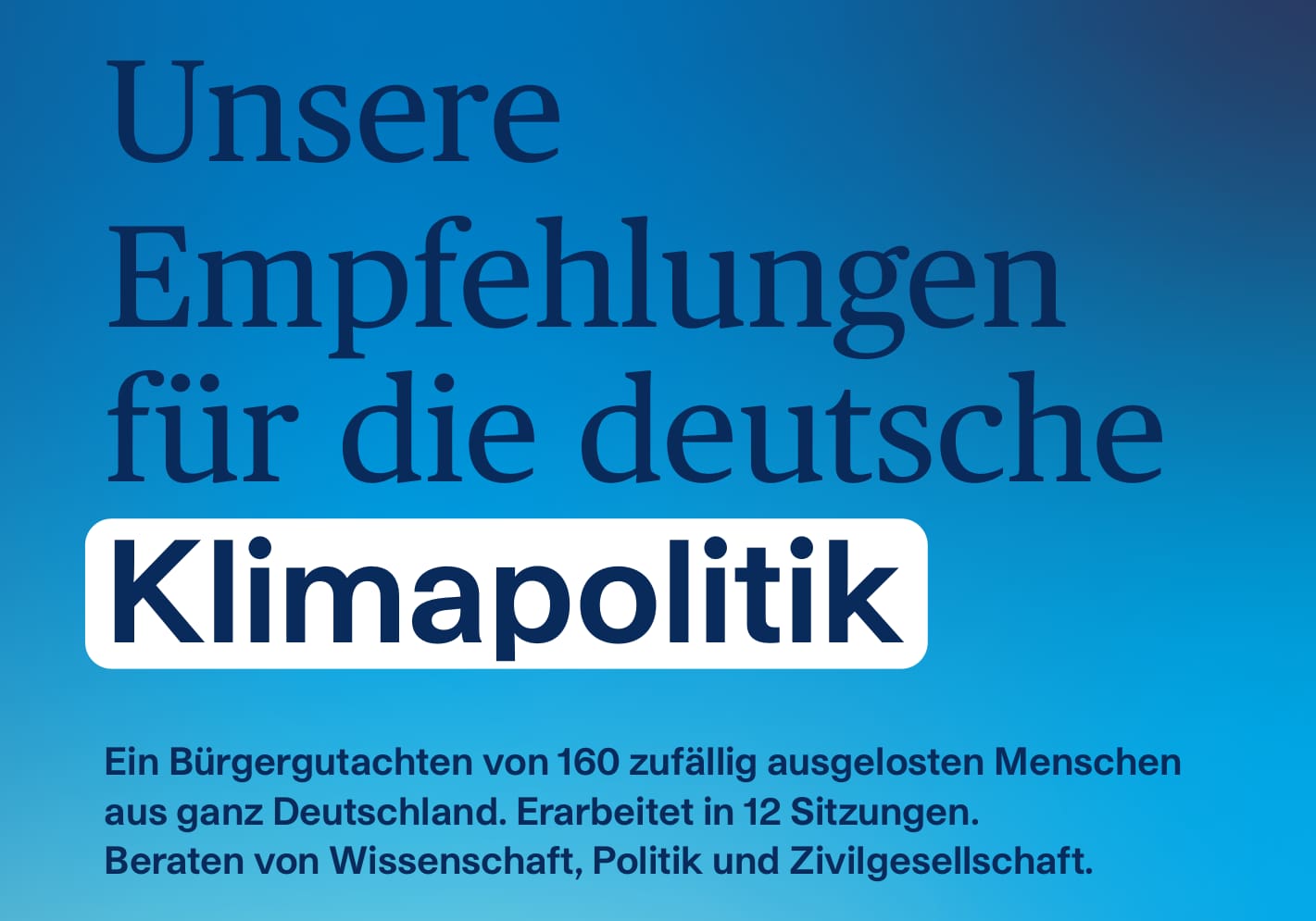 Empfehlungen des Bürgerrat Klima vor den Bundestagswahlen 2021
