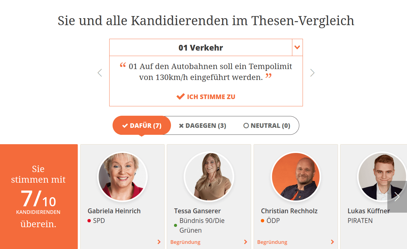 Wahl-O-Mat-Alternative für die Bundestagswahl - KandidierendenCheck von Abgeordnetenwatch